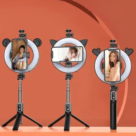 Selfie Stick with Tripod & Ring Light  P40D-3 (6).webp