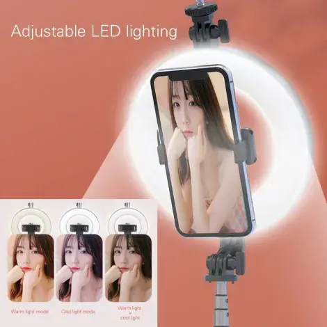 Selfie Stick with Tripod & Ring Light  P40D-3 (8).webp