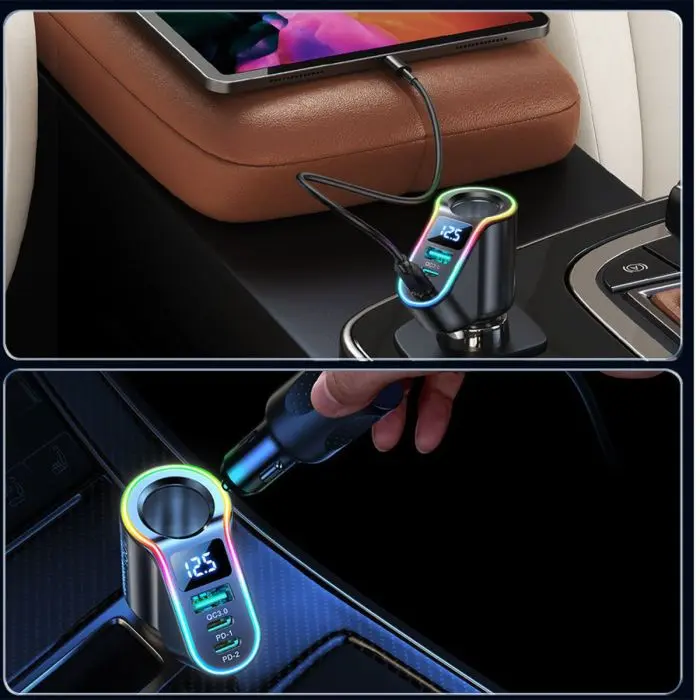 4-in-1 Car Charger + Bluetooth FM Transmitter Joyroom PD 150W (7).webp