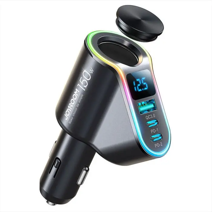 4-in-1 Car Charger + Bluetooth FM Transmitter Joyroom PD 150W (3).webp