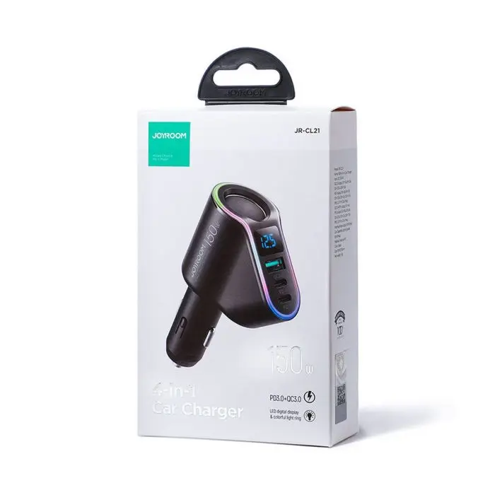 4-in-1 Car Charger + Bluetooth FM Transmitter Joyroom PD 150W (1).webp