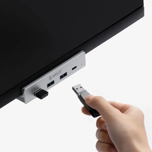  3x USB-A 3.0 + 1x USB-C 3.0 Hub Clamp-Mounted  Orico MH4PC (5).webp