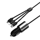 Dudao 3in1 USB Car Charger with Lightning  USB Type C  Micro USB Cable (8).webp
