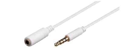 3.5mm 4-Pole Audio Extension Cable | DOUBLE AUXY Headphone Mic 5m