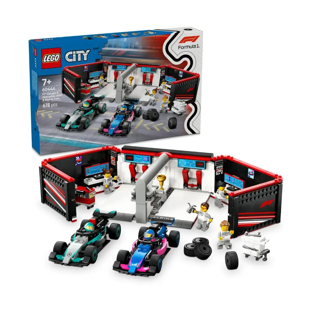  LEGO 60444 F1 Garage & Mercedes-AMG & Alpine Cars