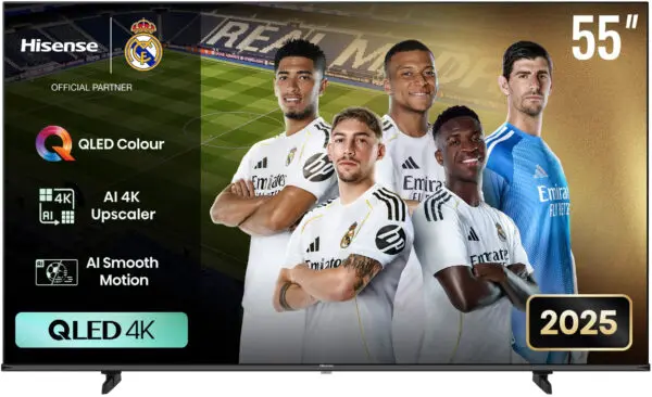 Hisense 55″ QLED 4K Ultra HD Smart TV Wi-Fi 