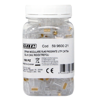 Rj45 Cat.6 Utp Pass-through Plug