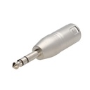 XLR Microphone Adapter from 3 pole socket to jack 6,3 stereo (1 Piece)