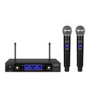 Dual Handheld UHF Wireless Microphone Kit | 614–606 MHz