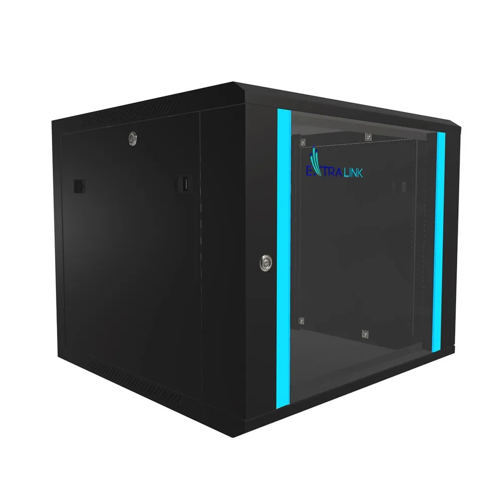 Wall-Mounted Rack Cabinet | Extralink 9U 600×600 Black
