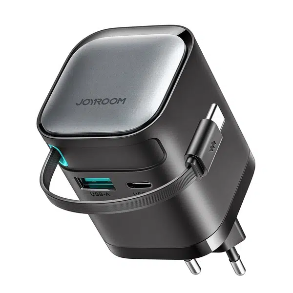 Joyroom GaN | Charger 65W USB-A USB-C GaN charger with built-in USB-C cable