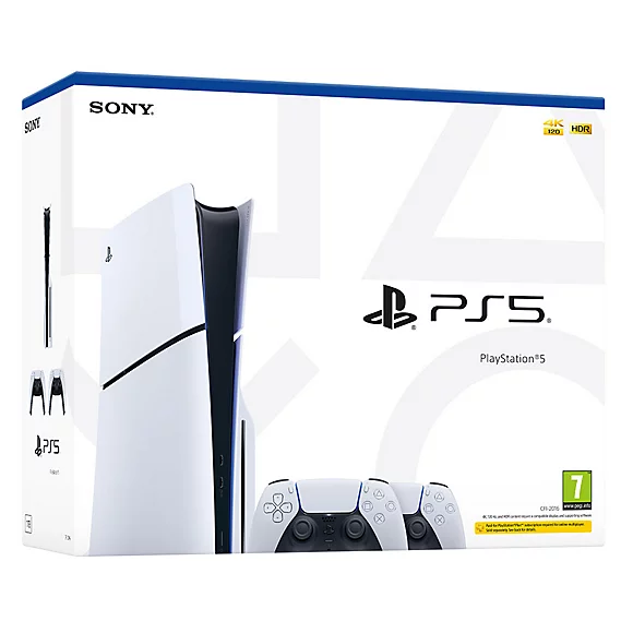 PlayStation 5 Slim Disc & Two DualSense Controllers Edition Console