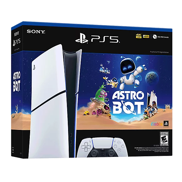 PlayStation 5 Slim Digital Edition Console W/ Astrobot Bot Game Bundle