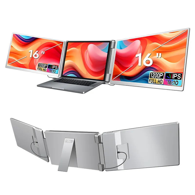 Dual-Screen Laptop Monitor 16"  | Extralink Smart Life S11 For 12"–18.5" Laptops