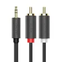 Ugreen cable audio cable 3.5 mm mini jack - 2RCA 5m black (AV116)