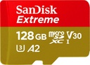 SanDisk Extreme 128GB microSDXC UHS-I V30 Memory Card with Adapter